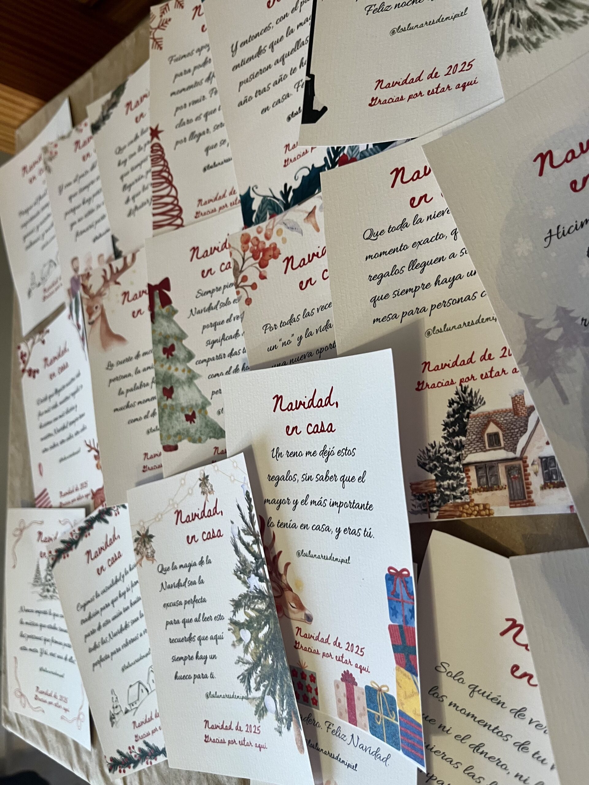 25 tarjetas personalizadas XMAS