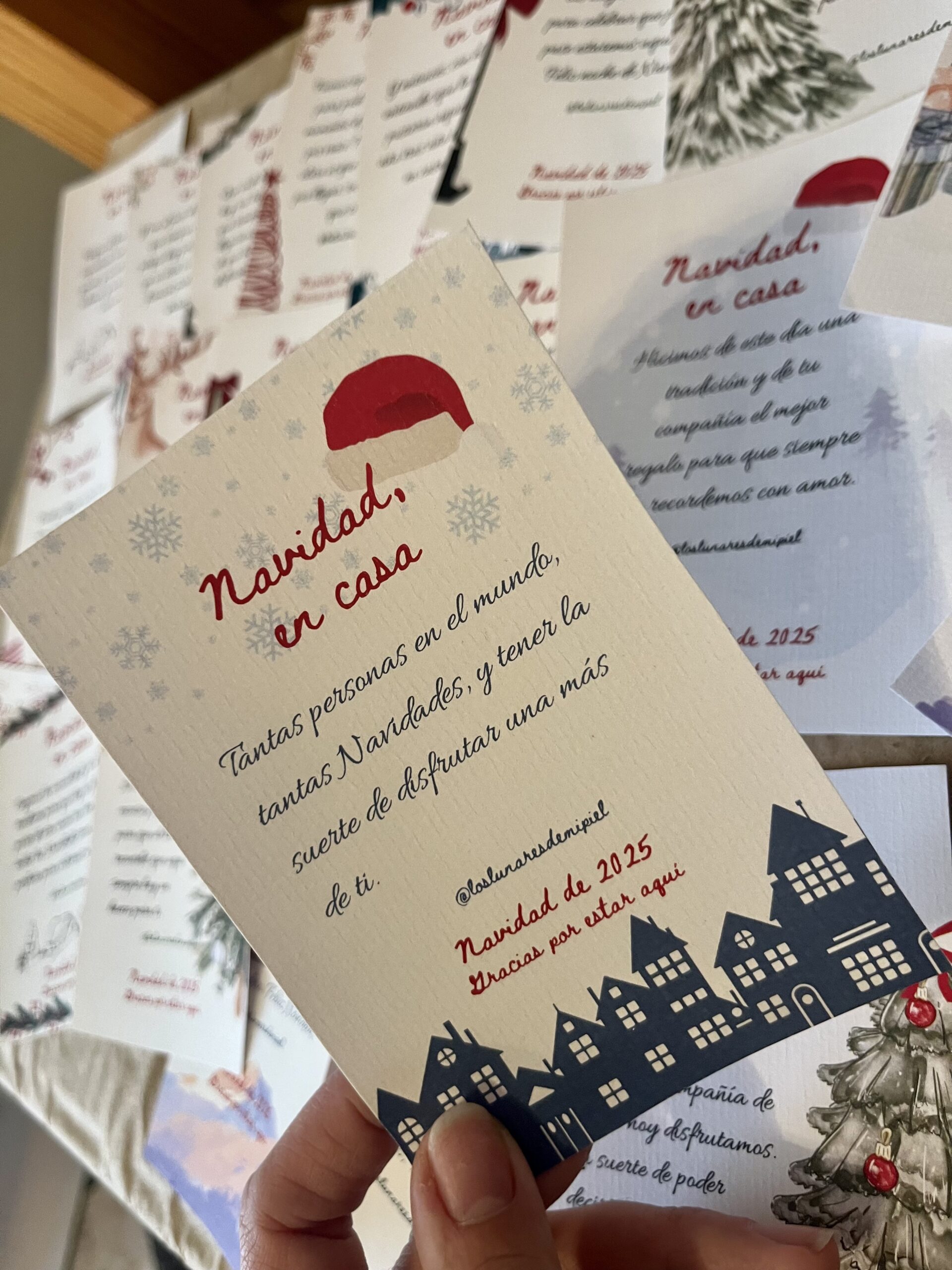 12 tarjetas personalizadas XMAS